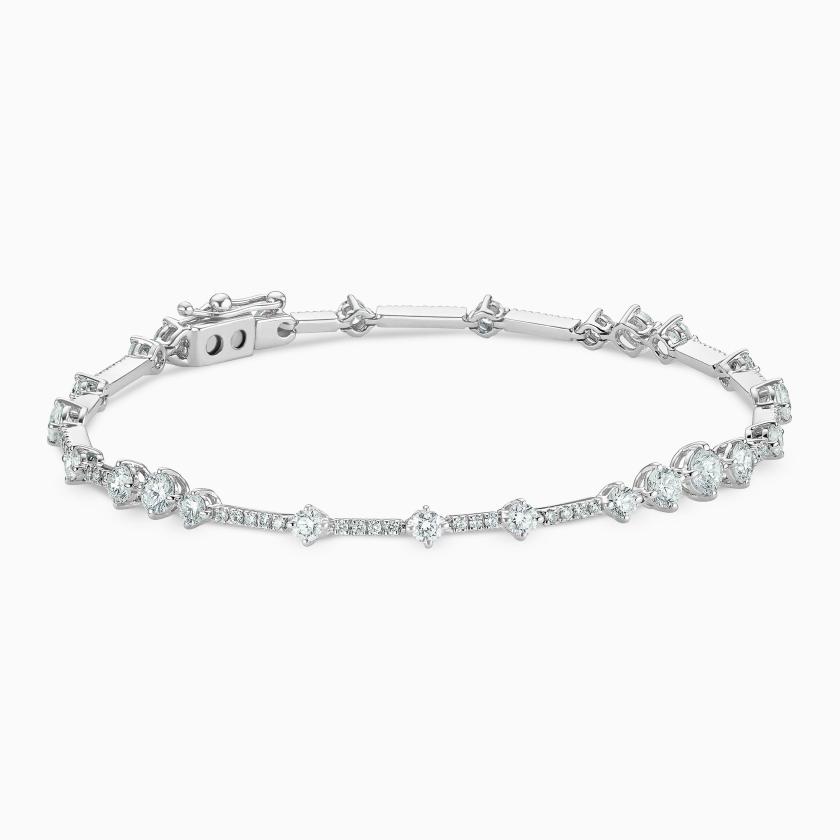 Bracelets & Bangles | Arpeggia One Line Bracelet In White Gold Bracelets & Bangles Bracelets & Bangles