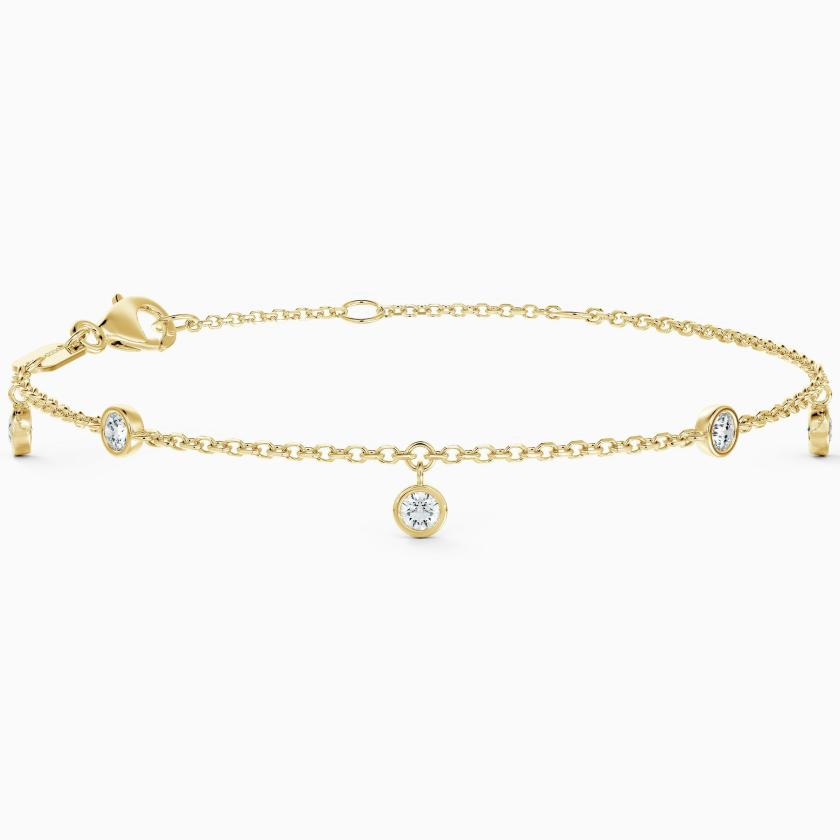 Bracelets & Bangles | Clea Five Diamond Bracelet In Yellow Gold Bracelets & Bangles Bracelets & Bangles