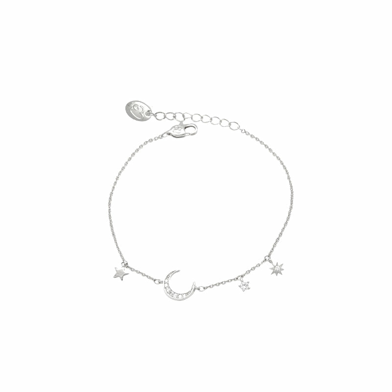 Bracelets & Bangles | Moon & Star Cubic Zirconia Bracelet Bracelets & Bangles Bracelets & Bangles