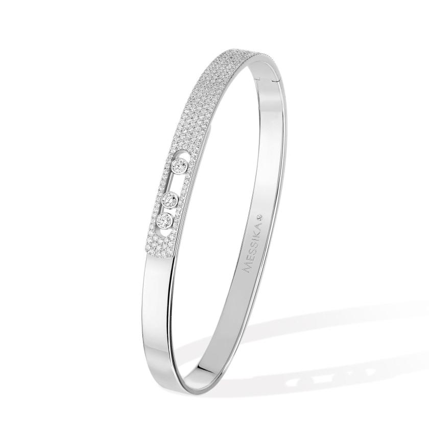 Bracelets & Bangles | Move Noa Diamond Bangle In 18Ct White Gold Bracelets & Bangles Bracelets & Bangles