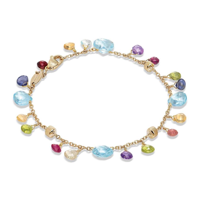 Bracelets & Bangles | Paradise Mixed Gemstone Chain Bracelet In 18Ct Yellow Gold Bracelets & Bangles Bracelets & Bangles