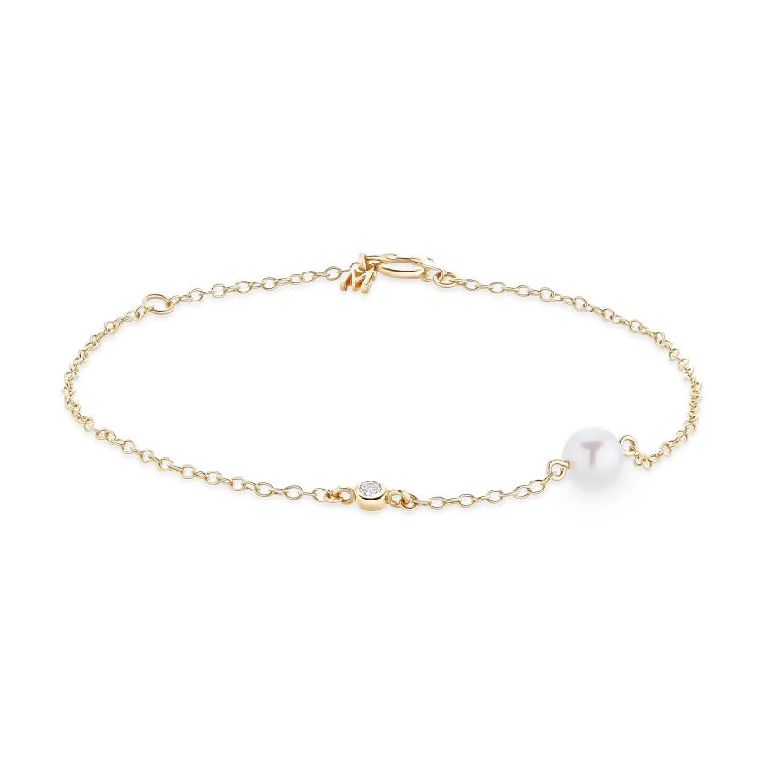 Bracelets & Bangles | Pearl Chain Bracelet In 18Ct Yellow Gold Bracelets & Bangles Bracelets & Bangles