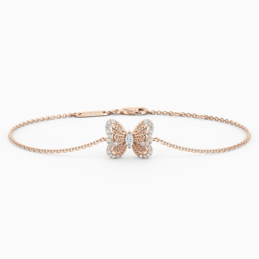 Bracelets & Bangles | Portraits Of Nature Butterfly Bracelet In Rose Gold Bracelets & Bangles Bracelets & Bangles