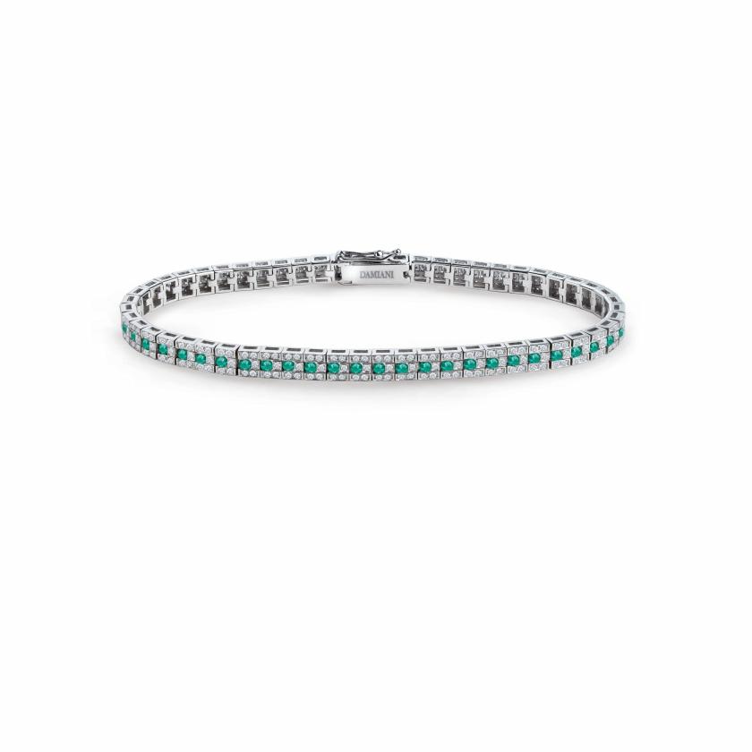 Bracelets & Bangles | White Gold Bracelet With Diamonds And Emeralds Bracelets & Bangles Bracelets & Bangles