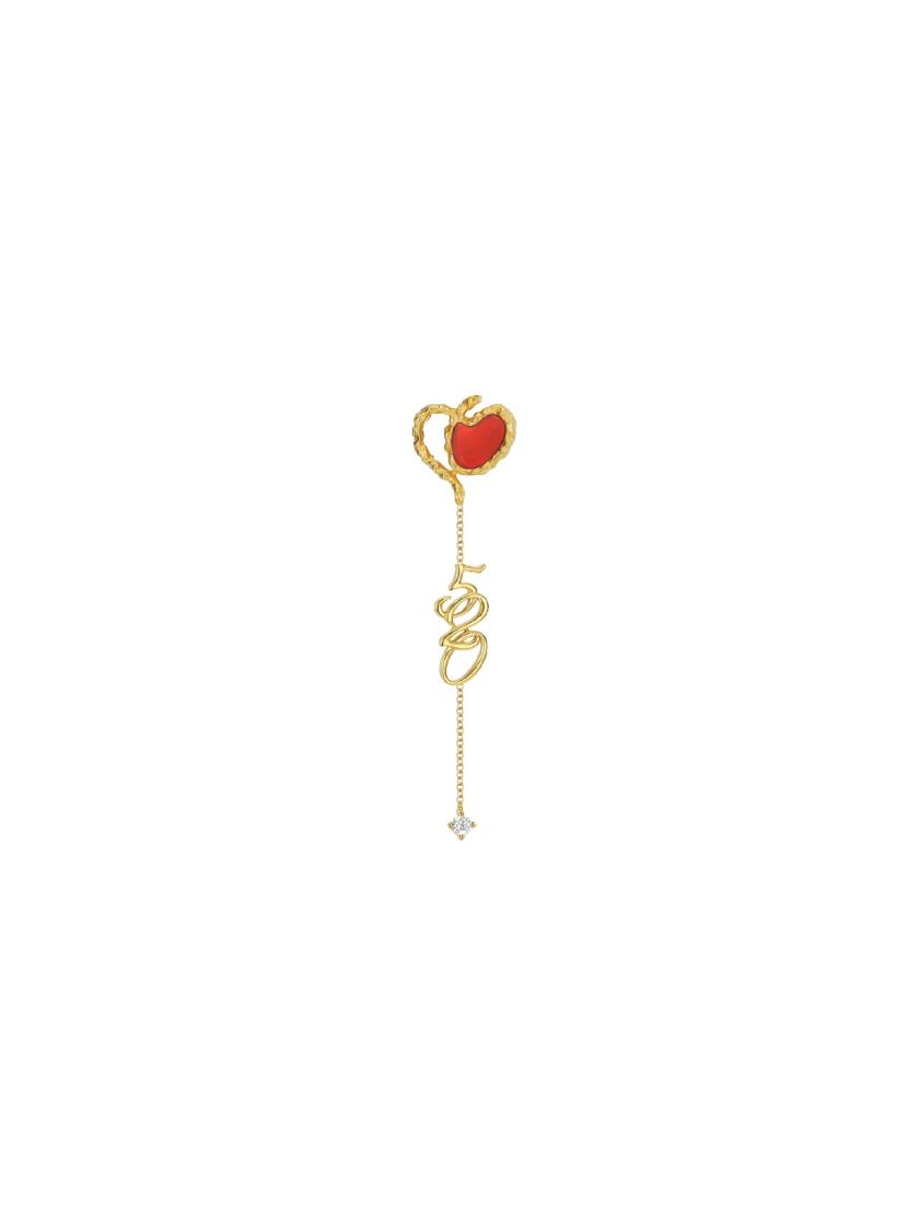 Earrings | Amore Earring – Red (Single) Earrings Earrings