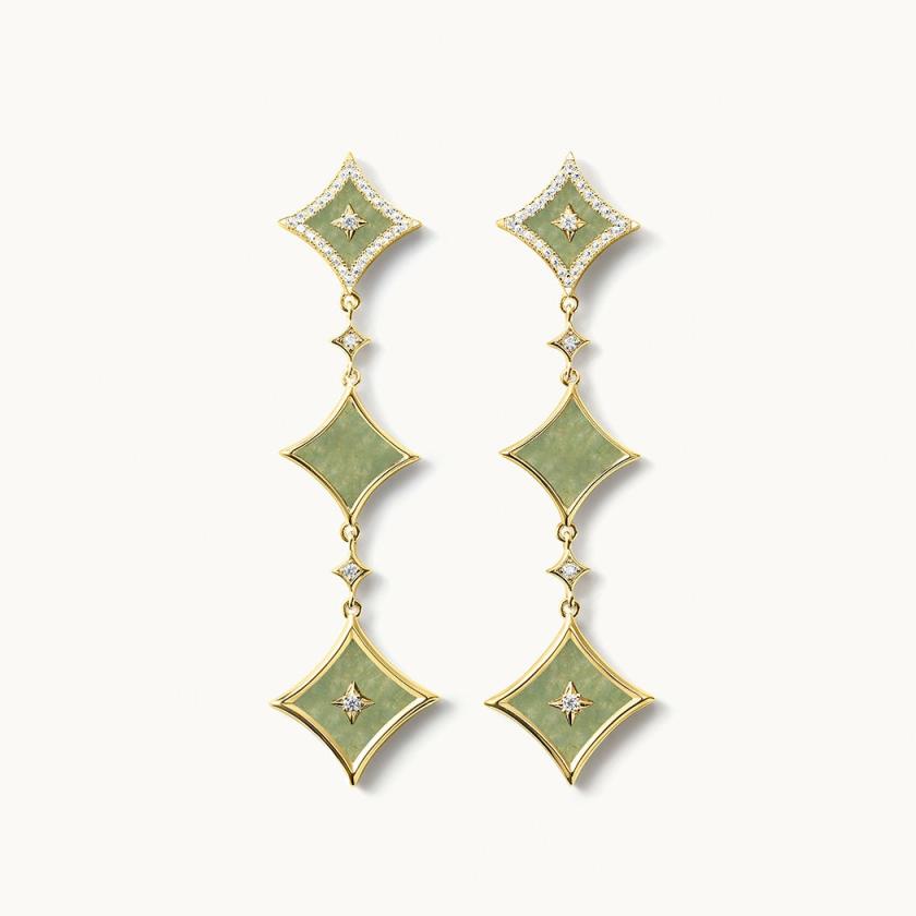 Earrings | Aventurine Chain Earrings Earrings Earrings