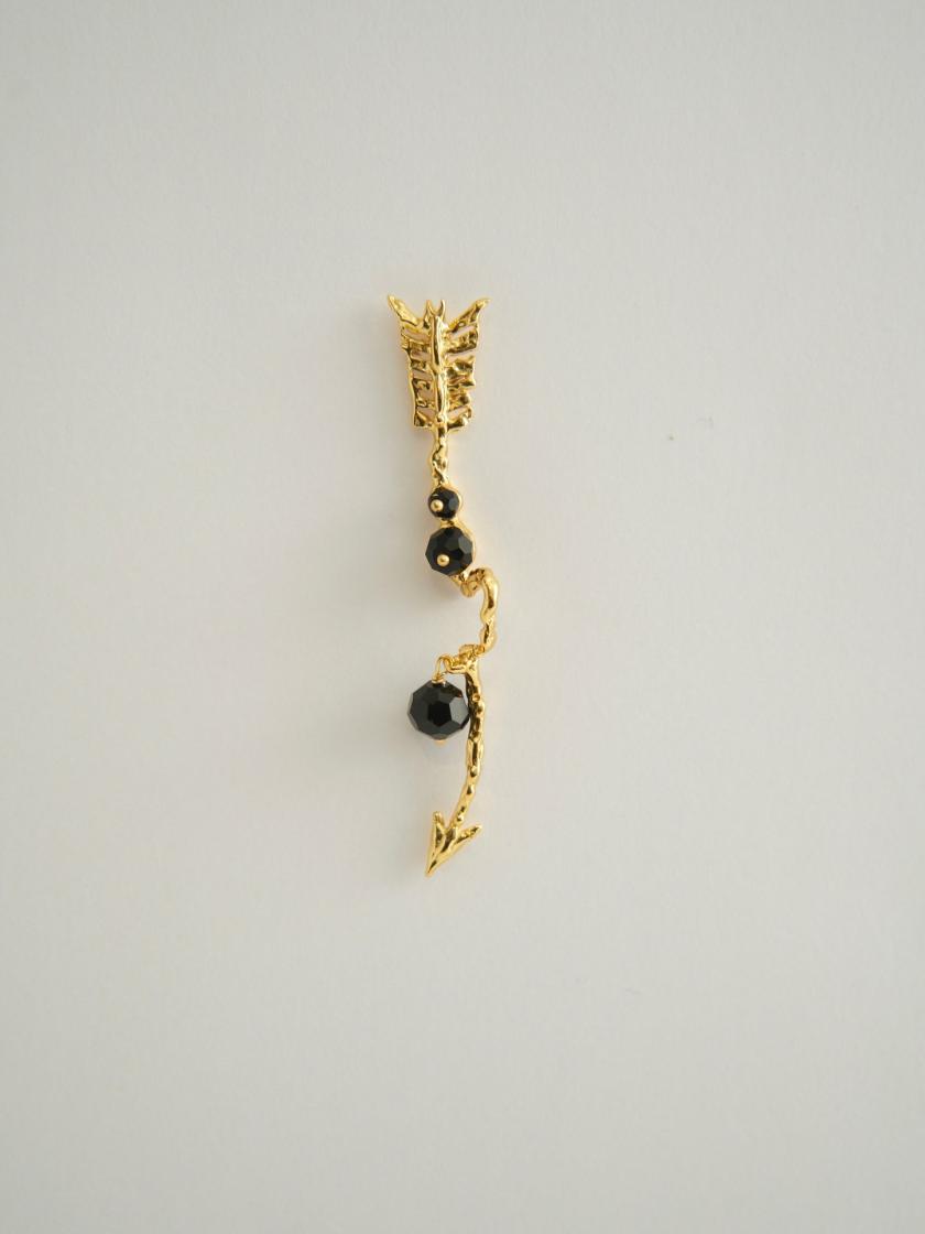 Earrings | Black Zircon Arrow Earring（Single） Earrings Earrings