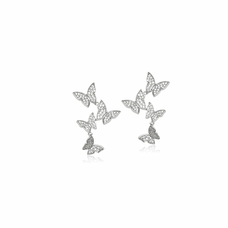 Earrings | Butterfly Cubic Zirconia Earrings Earrings Earrings