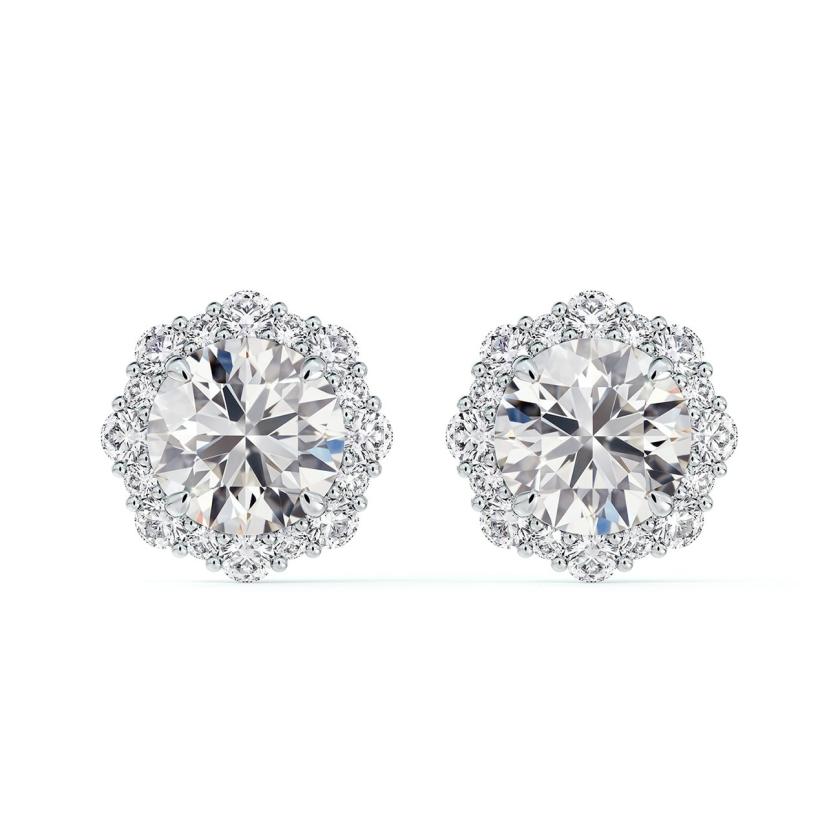 Earrings | Center Of My Universe® Floral Halo Diamond Stud Earrings Earrings Earrings