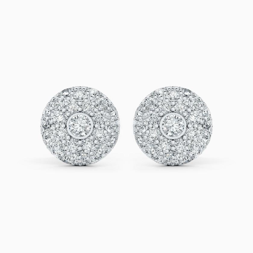 Earrings | Classic Design Diamond Stud Earrings In White Gold Earrings Earrings