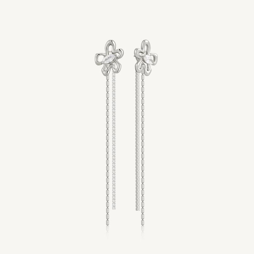 Earrings | Cubic Zirconia Flower Tassels Earrings Earrings Earrings