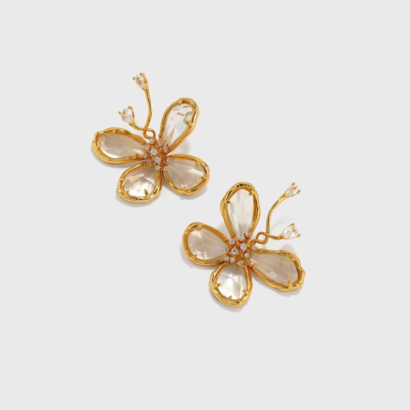 Earrings | Cut Crystal Butterfly Earrings Earrings Earrings