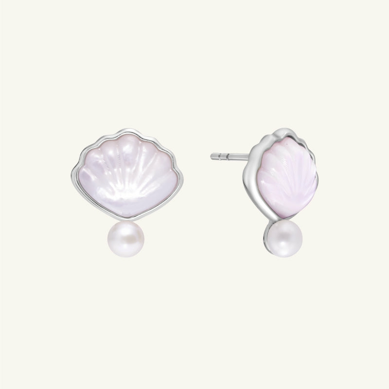 Earrings | Dawn Sea Coquillage Pearl Stud Earrings Earrings Dawn Sea