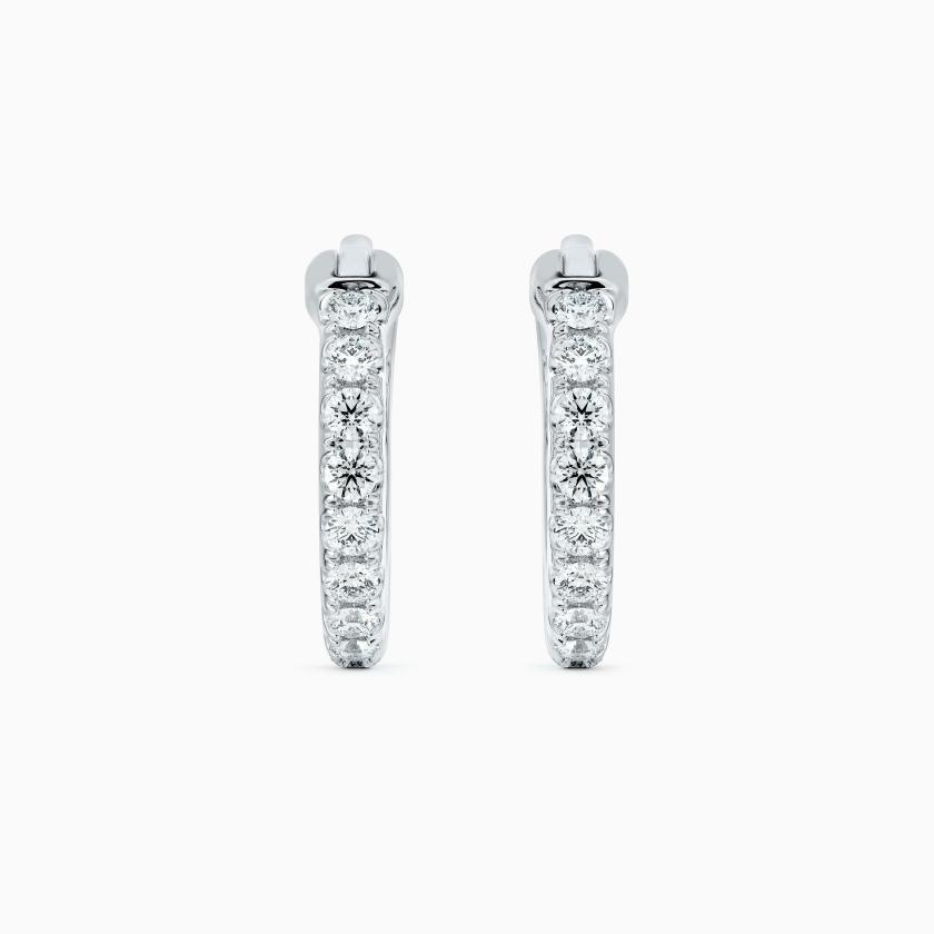 Earrings | Db Classic Hoop Earrings In White Gold Earrings Earrings