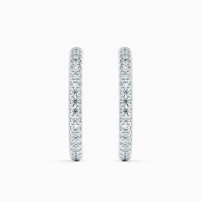 Earrings | Db Classic Hoop Earrings In White Gold Earrings Earrings