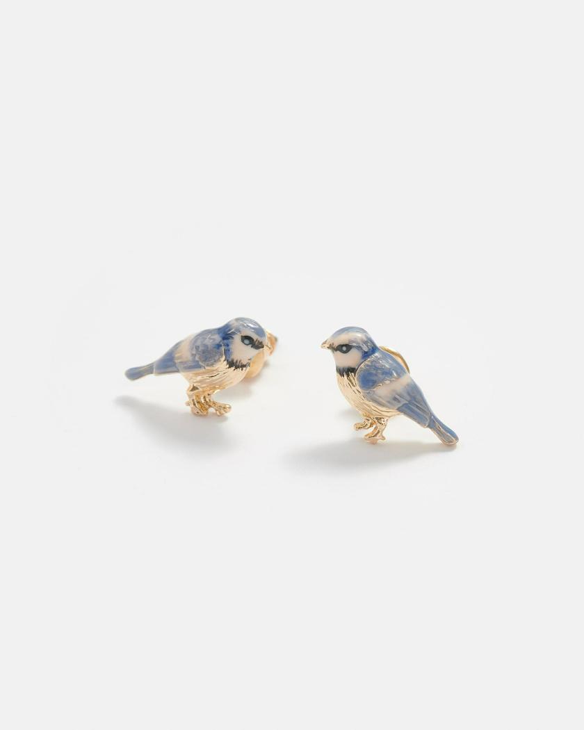 Earrings | Enamel Blue Tit Stud Earrings Earrings Earrings