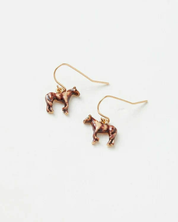 Earrings | Enamel Farm Horse Earrings Earrings Earrings