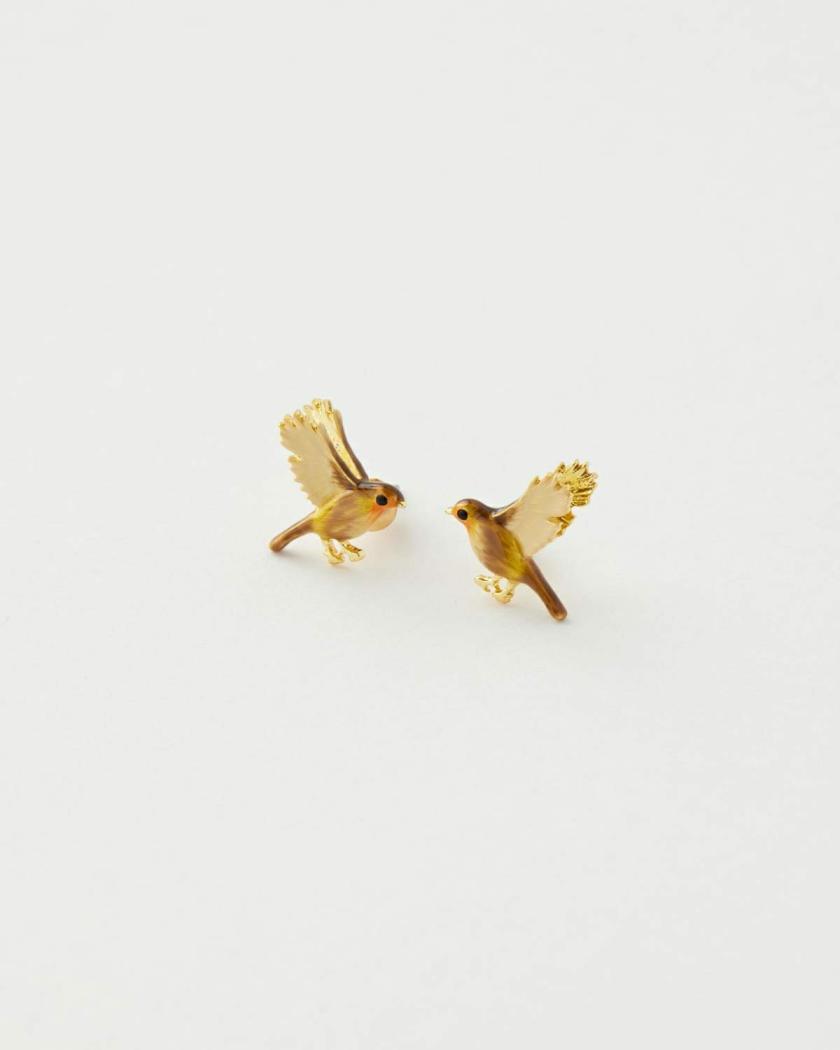 Earrings | Enamel Flying Robin Earrings Earrings Earrings