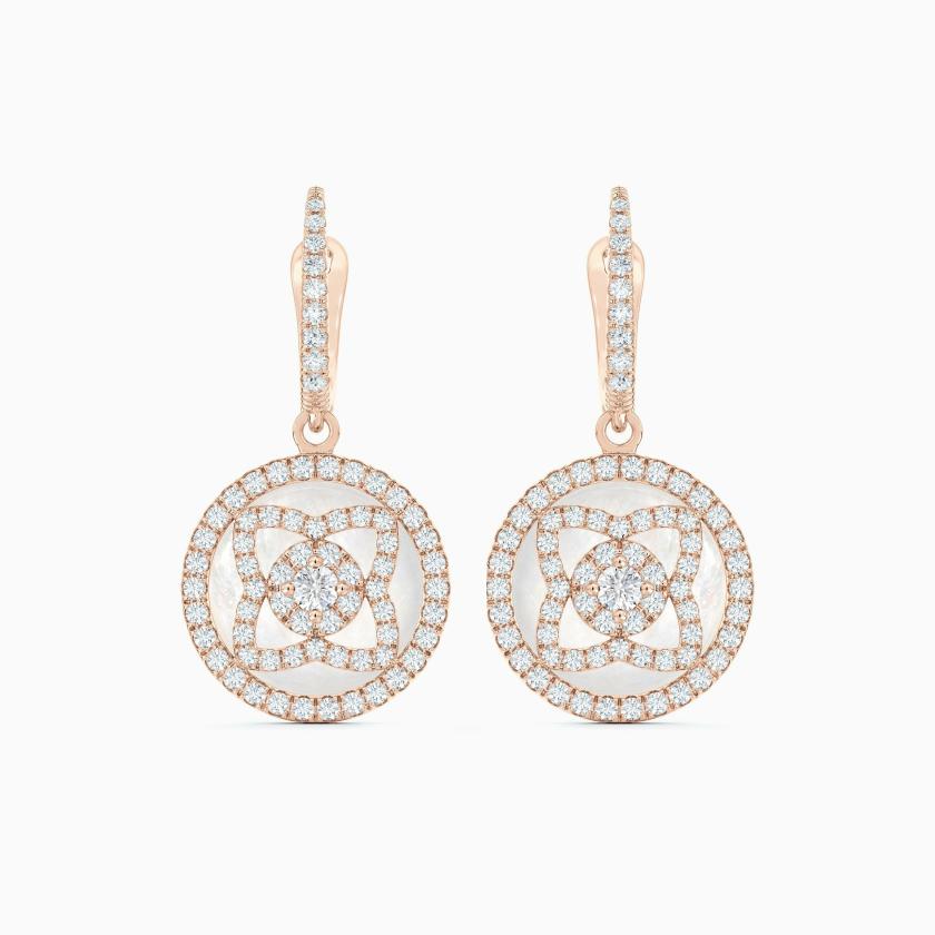 Earrings | Enchanted Lotus Sleepers In Rose Gold And Mother-Of-Pearl Earrings Earrings