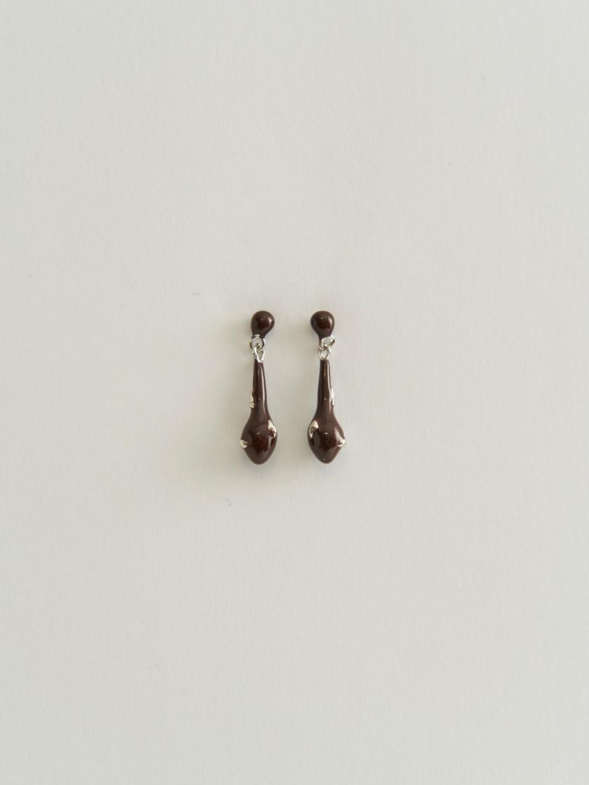 Earrings | Fine Teardrop Earrings With Dark Red Enamel Earrings Earrings