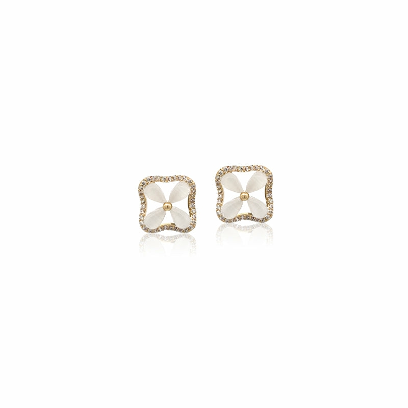 Earrings | Flower Simulated Moonstone Earrings Earrings Earrings