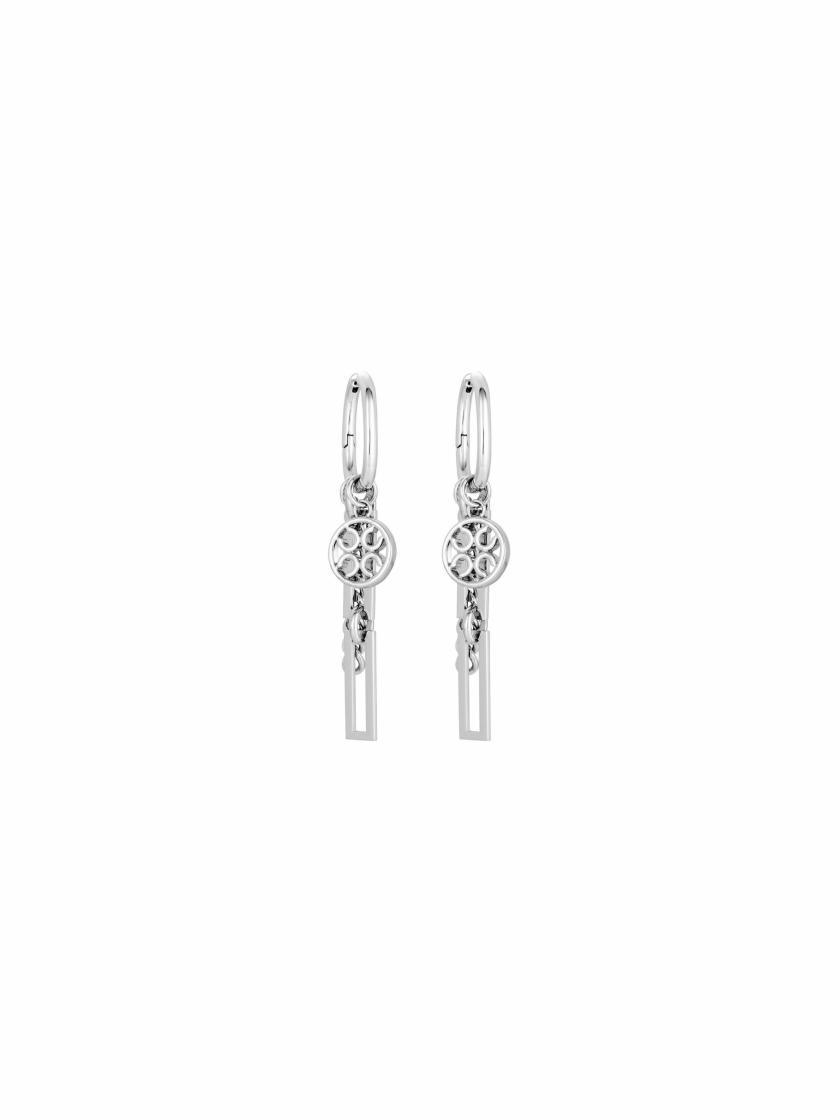 Earrings | Geometric Chain Earrings (White) (Pair) Earrings Earrings