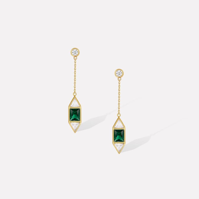 Earrings | Green Geometry Earrings Earrings Earrings