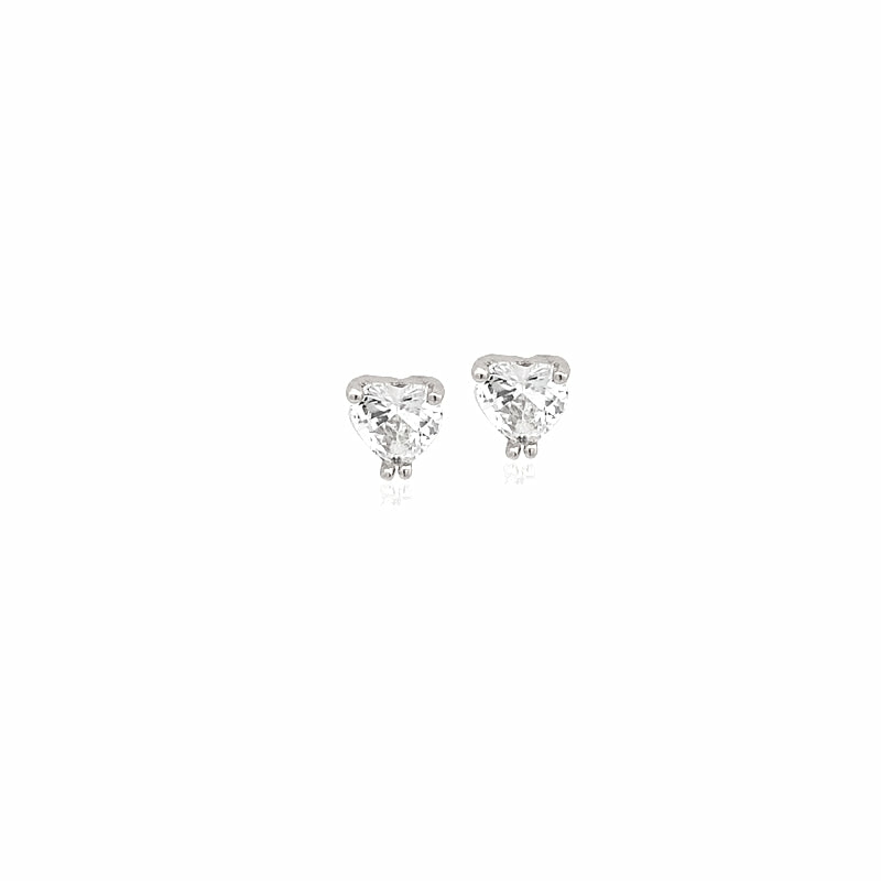 Earrings | Heart 5Mm Cubic Zirconia Stud Earring Earrings Earrings