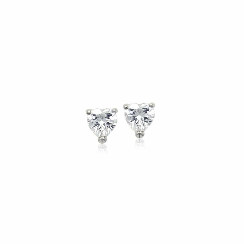 Earrings | Heart 6Mm Cubic Zirconia Solitaire Earring Earrings Earrings