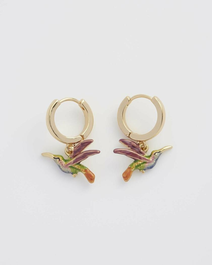 Earrings | Hummingbird Huggies Earrings Earrings