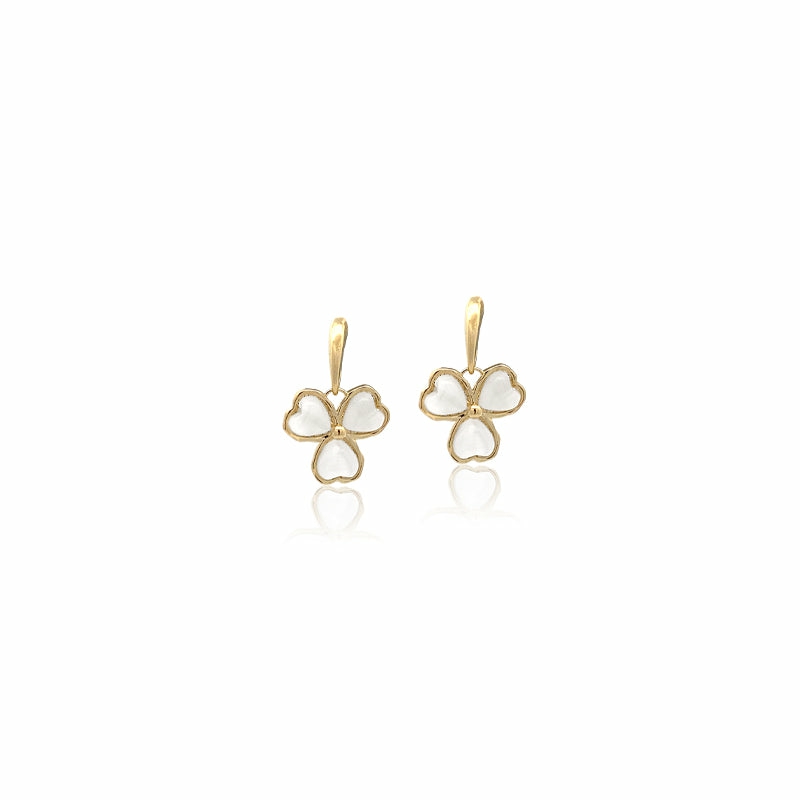 Earrings | Leaf Clover Simulated Moonstone Earrings Earrings Earrings