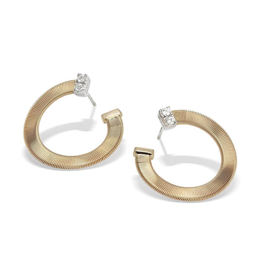 Earrings | Masai Diamond Hoop Earrings In 18Ct Yellow Gold Earrings Earrings