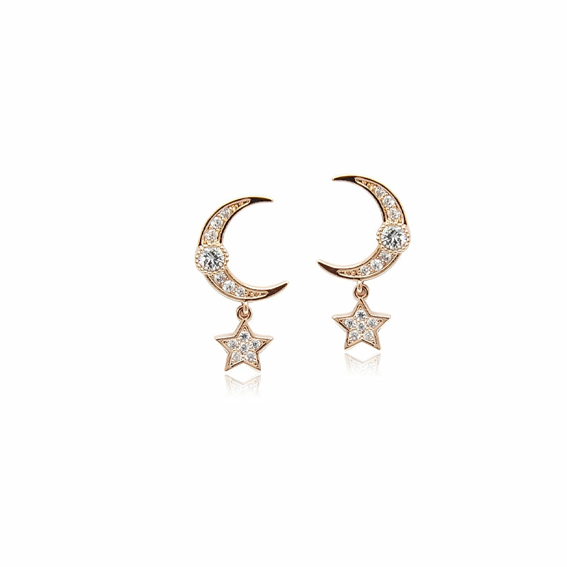 Earrings | Moon & Star Cubic Zirconia Earrings Earrings Earrings