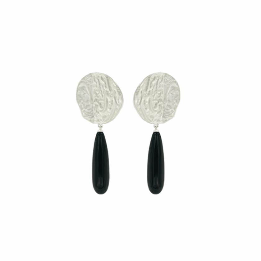 Earrings | Moonquake Black Agate Teardrop Earrings Earrings Earrings