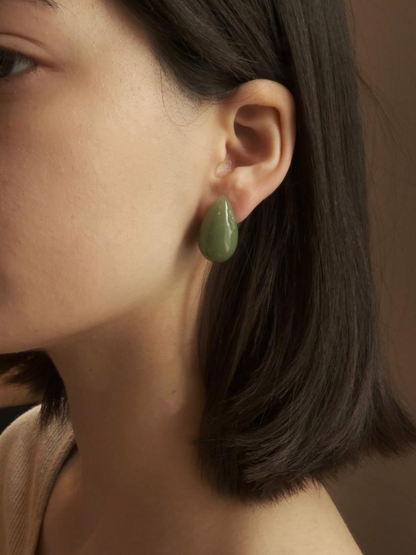 Earrings | Moss Green Resin Water Drop Earrings Earrings Earrings