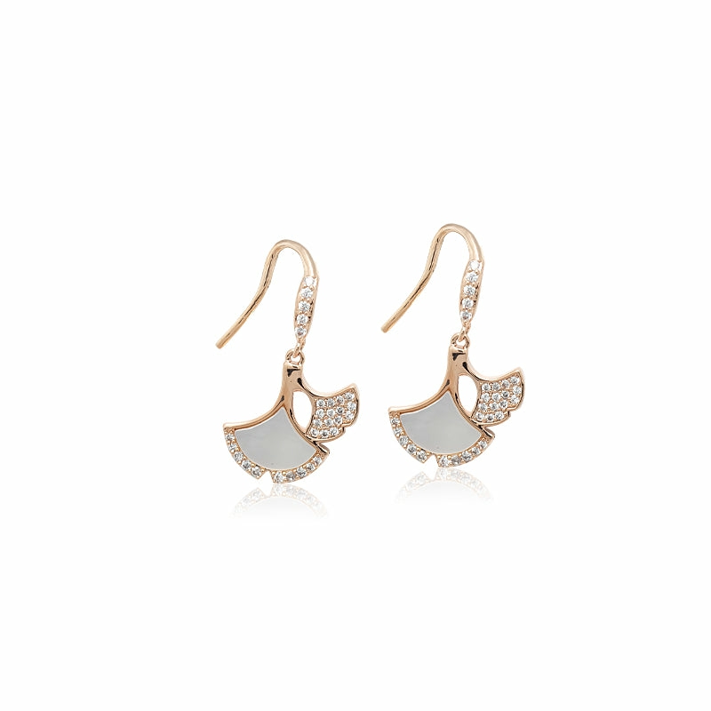 Earrings | Mother Of Pearl Ginko Leaf Earrings Earrings Earrings