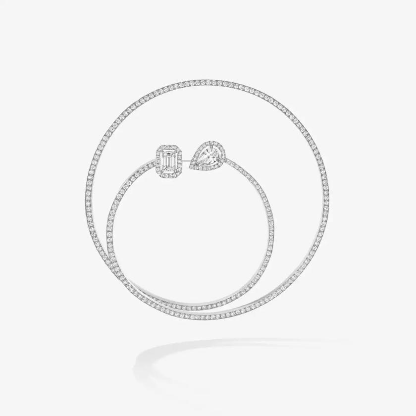 Earrings | My Twin Pavé Mono Hoop 2X0.10Ct Earrings Earrings