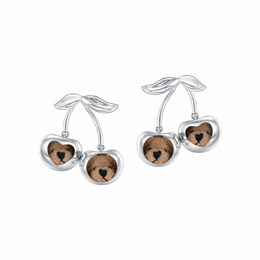 Earrings | Paradise / Double Cherry Bear Head Earring Earrings Earrings