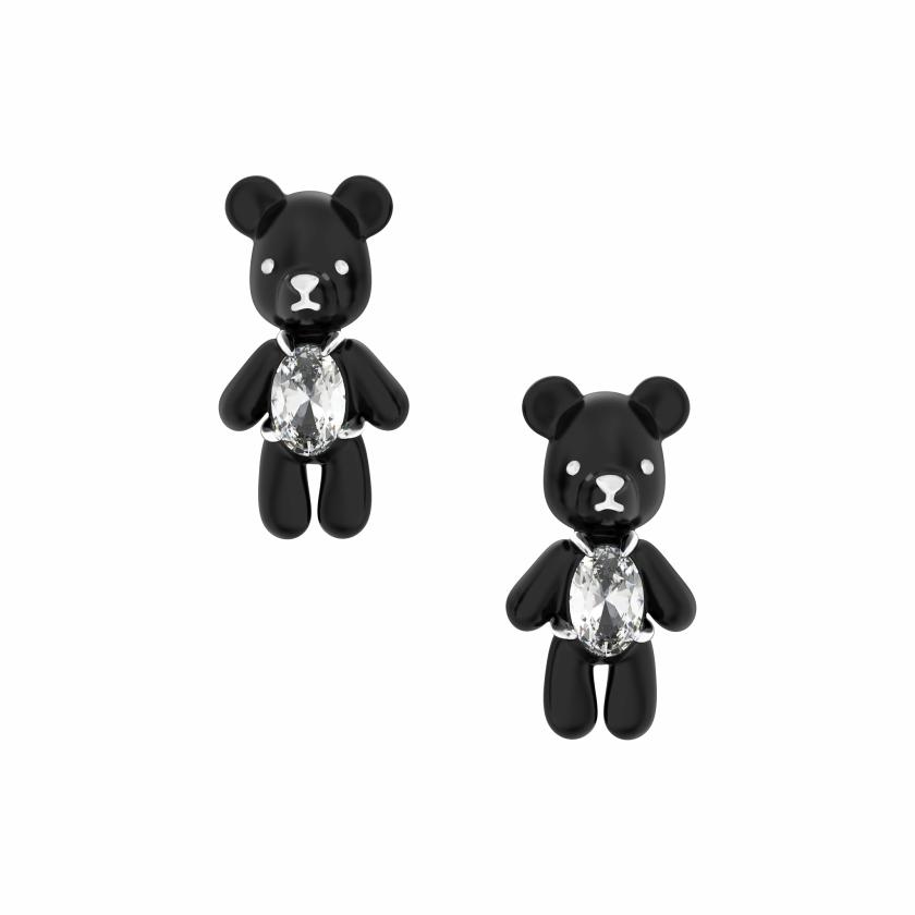 Earrings | Paradise / Enamel Bear Gem Stud Earrings Earrings Earrings