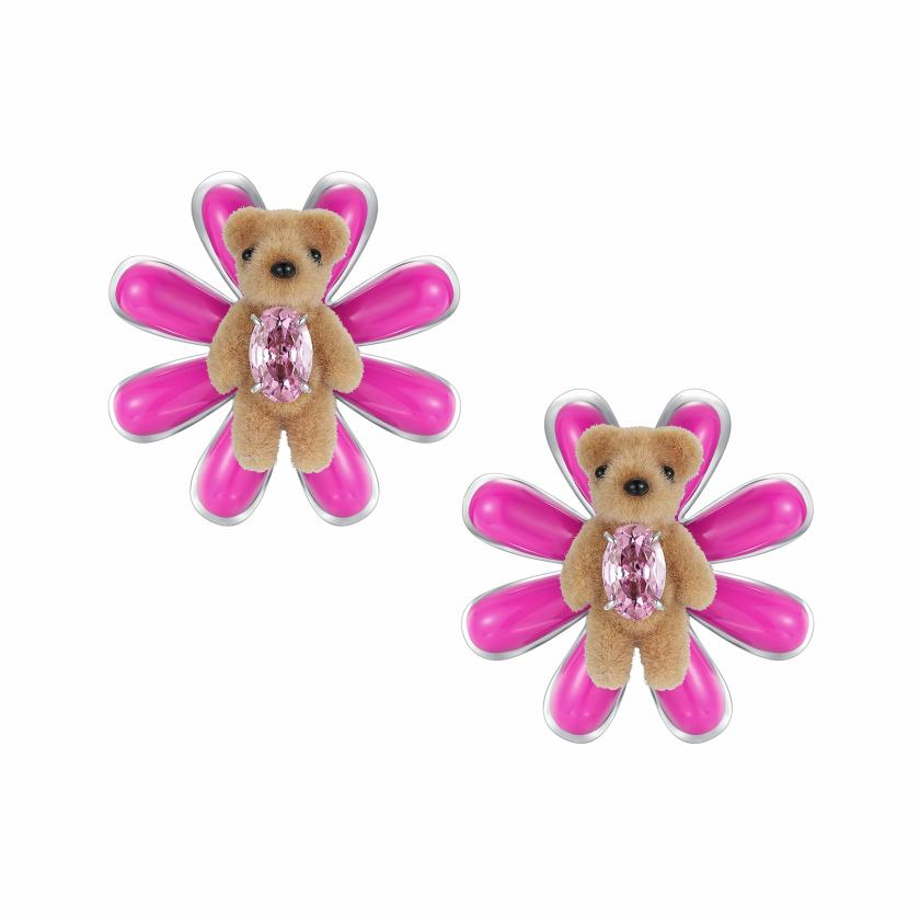 Earrings | Paradise / Enamel Daisy Bear Earring Earrings Earrings