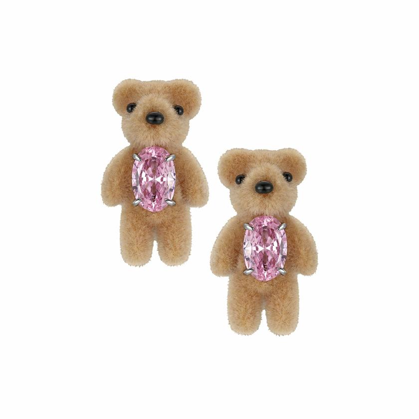 Earrings | Paradise / Flocked Mini Bear Earring Earrings Earrings