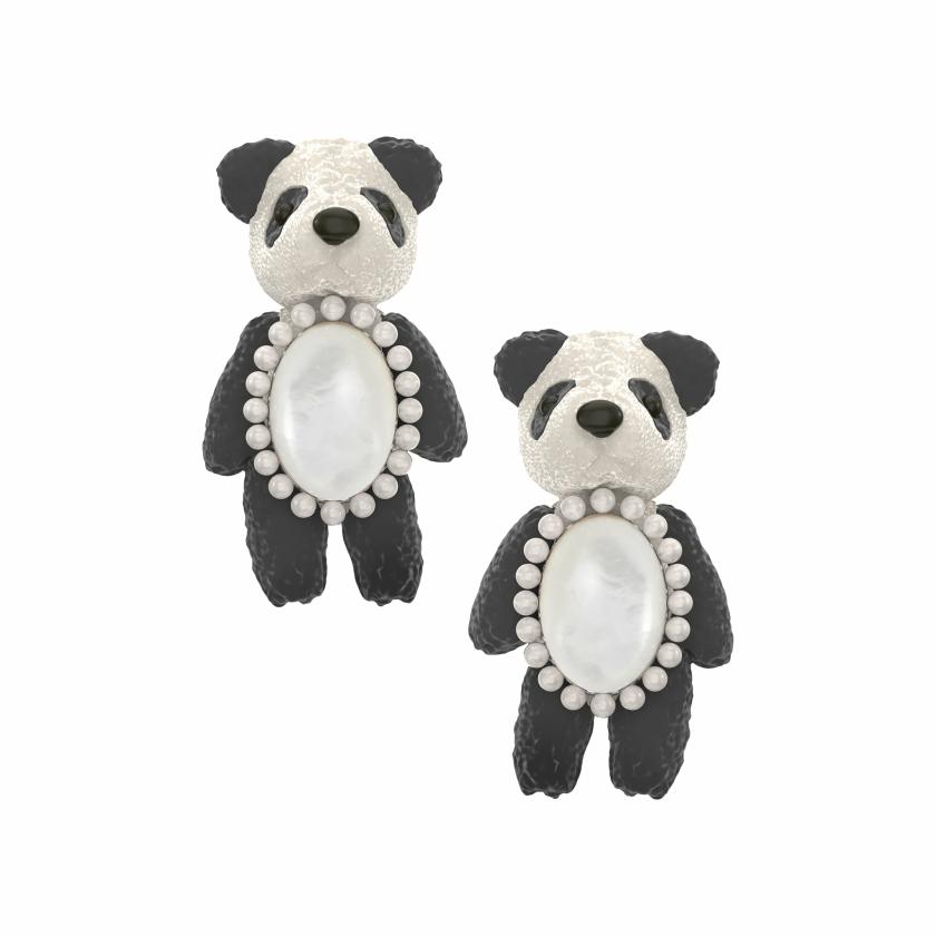 Earrings | Paradise/ Flocked Panda Pearl Earrings Earrings Earrings