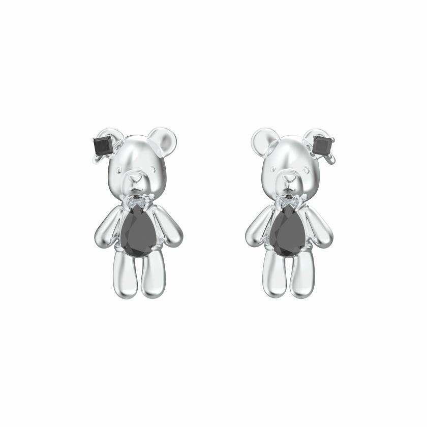 Earrings | Paradise / Gemstone Bear Earring Earrings Black Pair