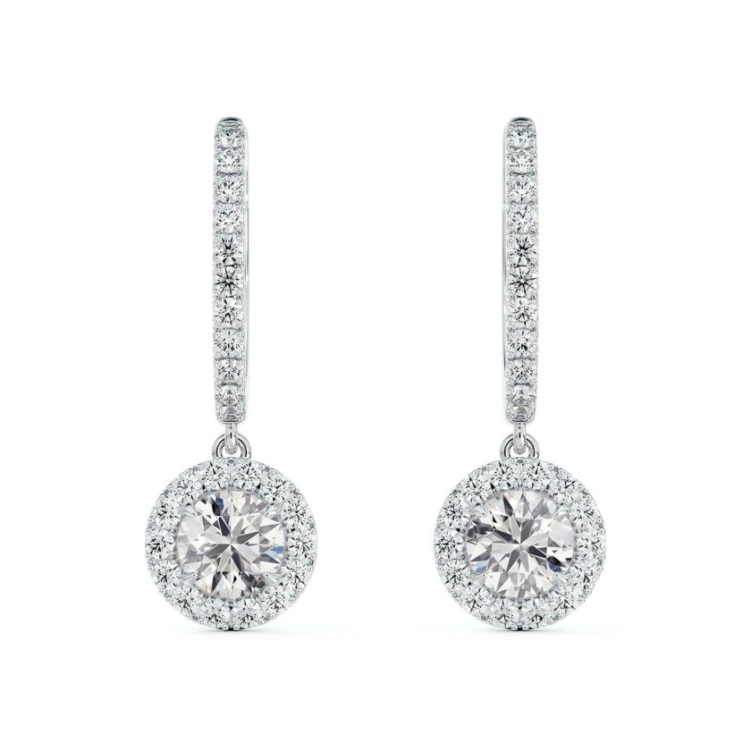 Earrings | Pavé Huggies With Halo Diamond Drops Earrings Earrings