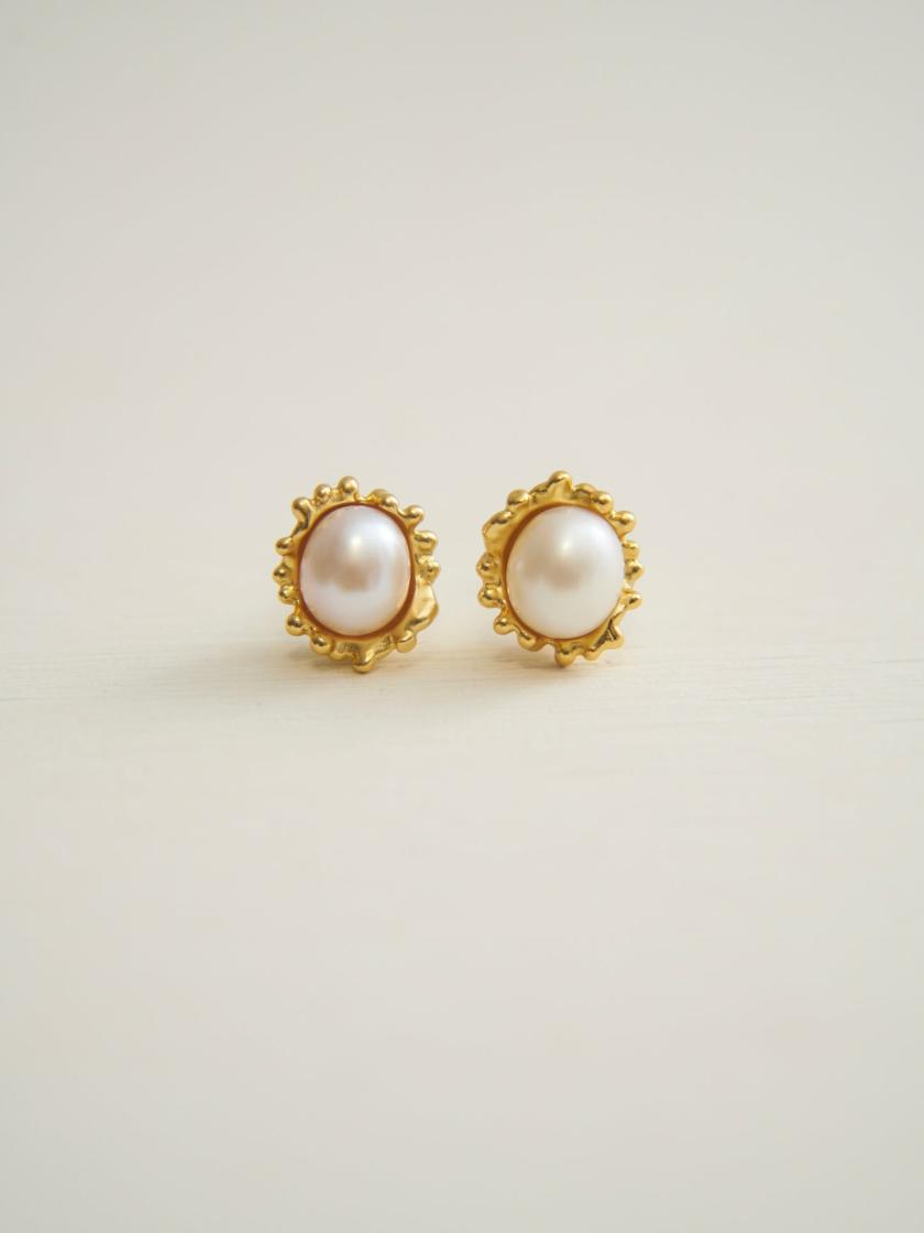 Earrings | Pearl Flower Earrings (Gold) Earrings Earrings