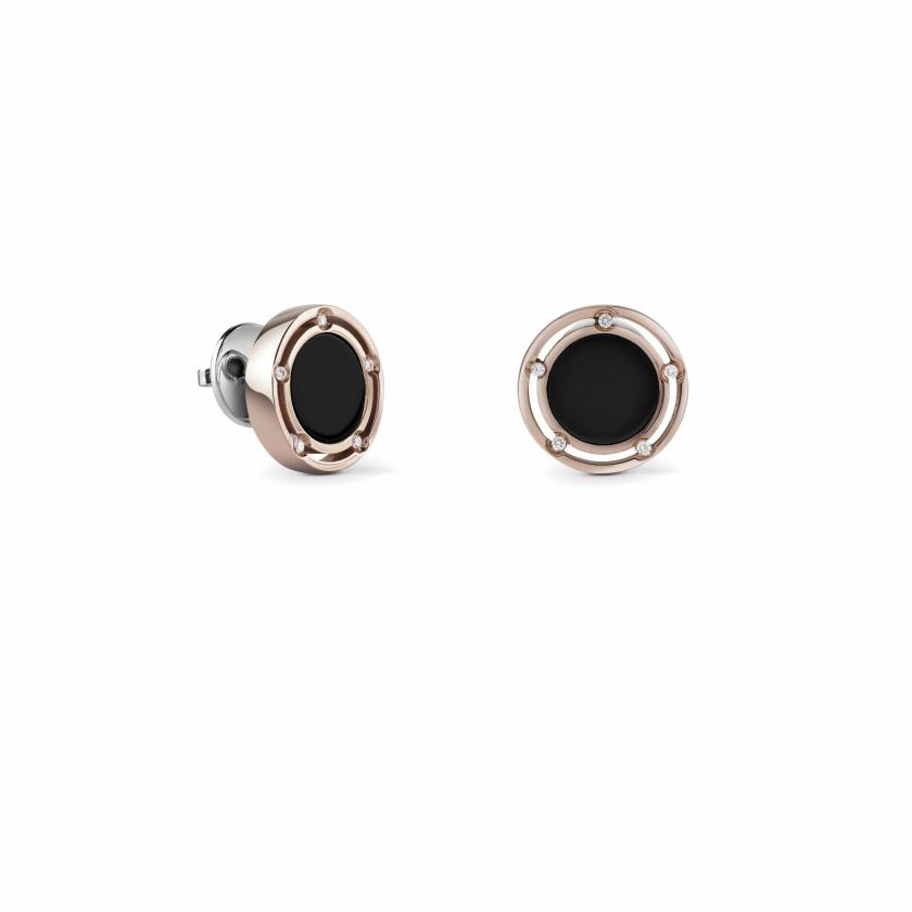 Earrings | Pink Gold, Onyx And Diamonds Earrings Earrings Earrings