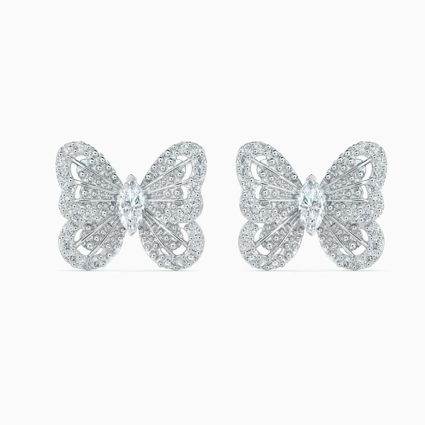 Earrings | Portraits Of Nature Butterfly Studs In White Gold Earrings Earrings