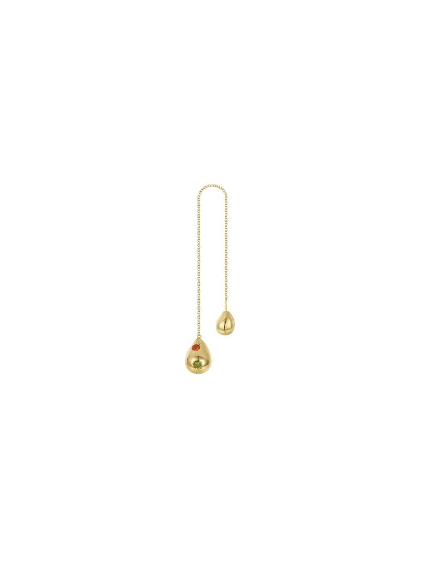 Earrings | Raindrop Earring – Smooth Red & Green (Single) Earrings Earrings