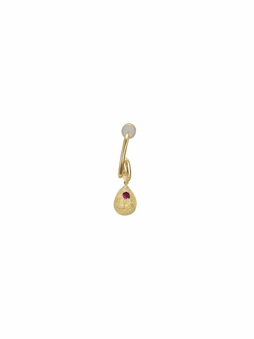 Earrings | Raindrop Earring – Tri Stones (Textured) (Single) Earrings Earrings