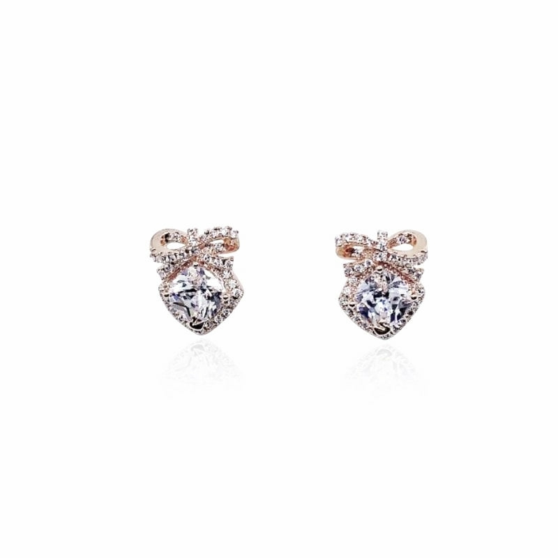 Earrings | Ribbon Cubic Zirconia Earrings Earrings Earrings